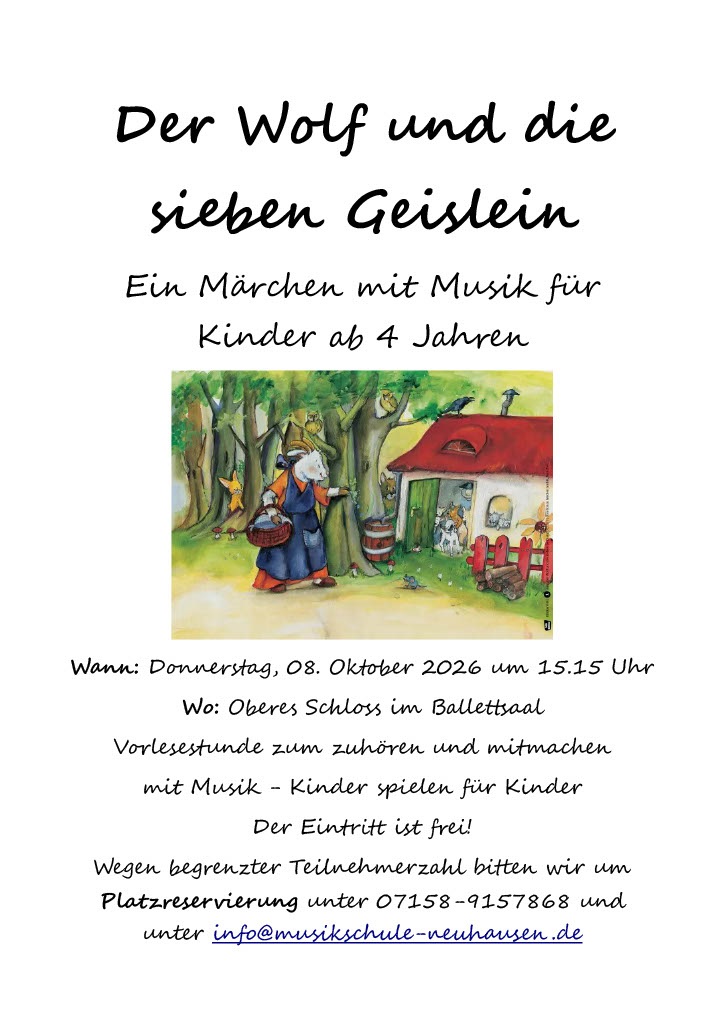 Plakat Der wolf und die sieben Geißlein